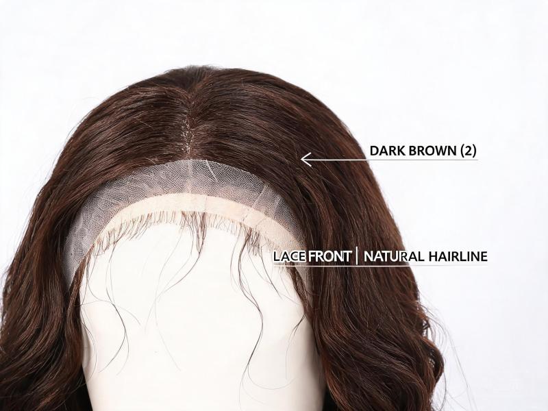 Dark Brown Loose Wave Lace Front Wig Human Hair
