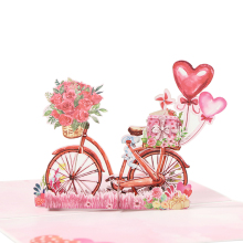 Valentine Bicycle Pop Up Card Romantic 3D Love Card