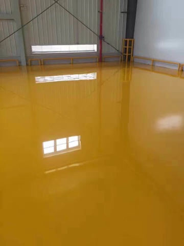 Yellow waterborne epoxy floor paint