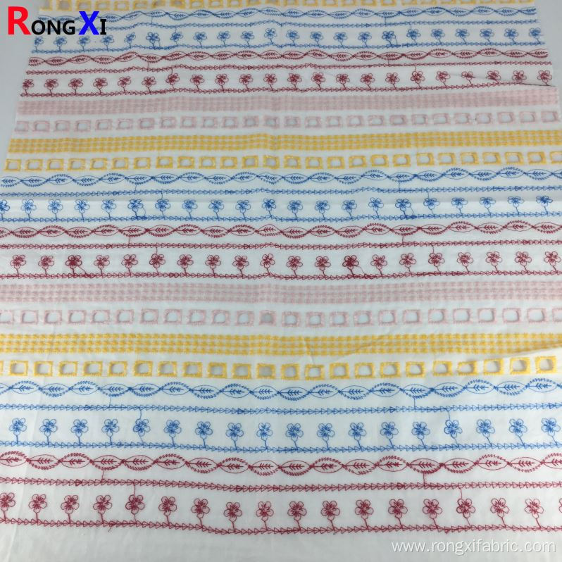 New Design Cotton Border Embroidery Fabric