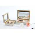 Golden Lip Shell Mirror Jewelry Box for Home Decor