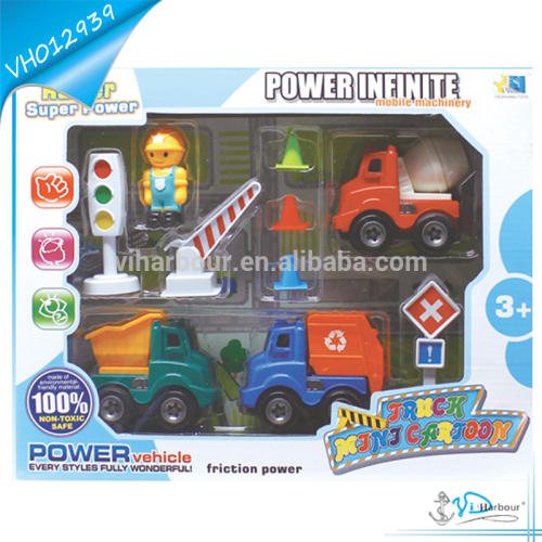 Friction Garbage Truck Toy Set