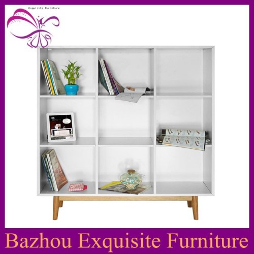 White Matte Solid Wood Bookcase