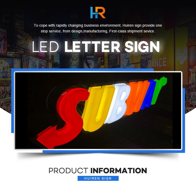 New Fashion 3d led foam lighting letter sign shop store company name