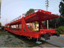 Double-decker transport semi Truck Trailer