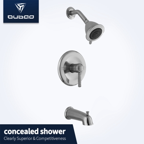 Wall Mounted Concealed Rainfall Shower Faucet System