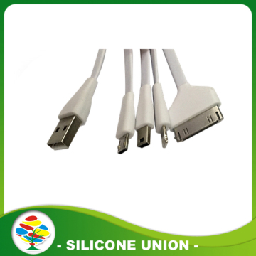 Wholesale colorful silicone flat usb data charging cable