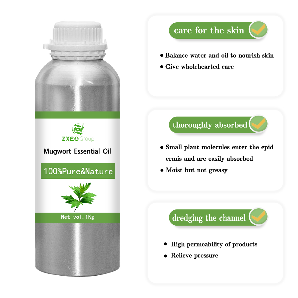 100% murni murni mugwort minyak esensial grosir curah berkualitas tinggi penyulingan ekstraktif mugwort minyak esensial untuk aromatherpy