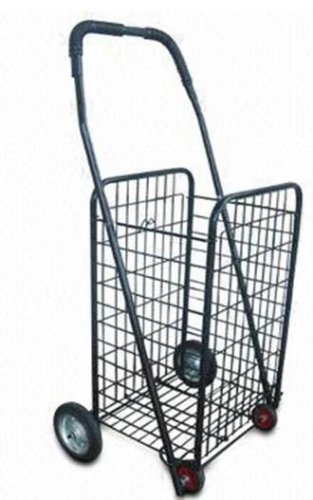 Folding Rolling Supermarket Shopping Carts, Grocery Cart Collapsible Shopping Cart 4 Wheel