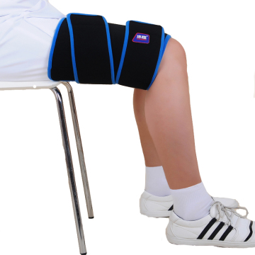 Adjustable cold gel wrap for thigh injury recovery