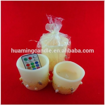 100% nature beeswax candles for the church decorative led candles three size to one set