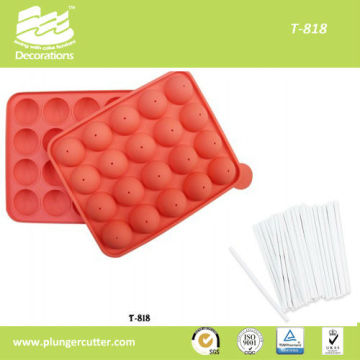 Silicone baking pan cake pops moulds