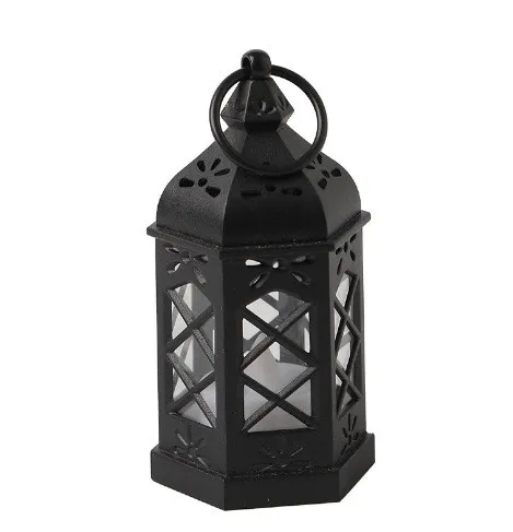 Retro Mini Hexagonal Wind Lamp with Warm White LED Light