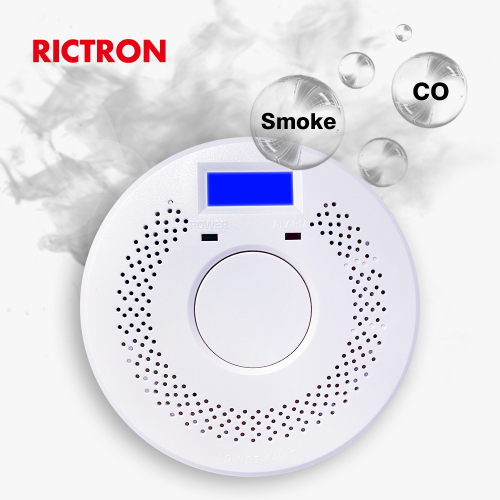 Détecteur de fumée de fumée de carbone et de carbone de carbone Détecteur d&#39;alarme avec un écran LCD pour la maison