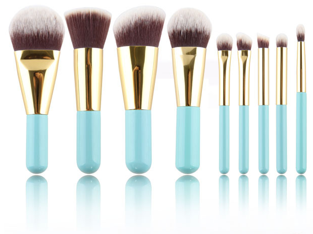 9pc Mini Travel Makeup Brush Set