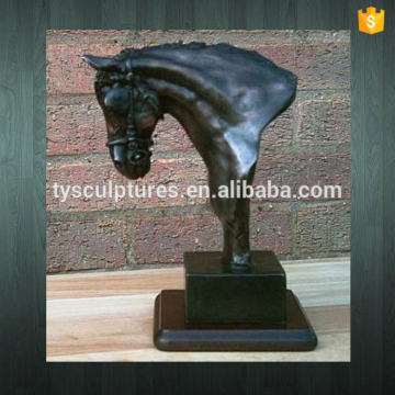 small size sculpture gift brass cast horse bust head statue for desk decoration