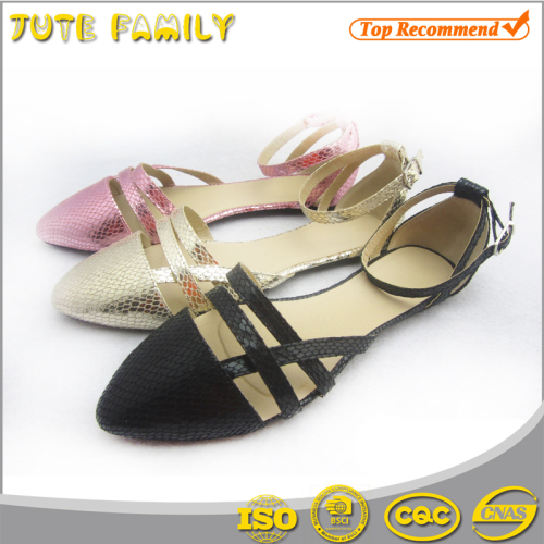 Latest design beautiful lady flat shoes made in China