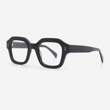 Geometric Thick Acetate Male's Optical Frames 23A3157