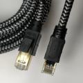 Kabel sieciowy Kingwire Cat 8 Ethernet w oplocie RJ45