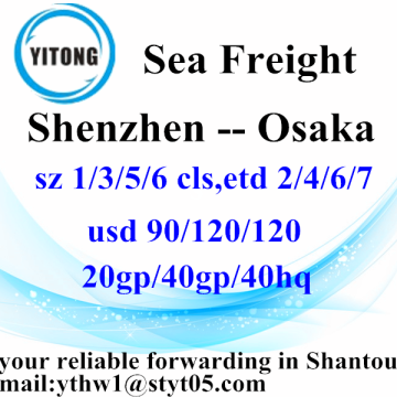 Shenzhen agente de transporte de carga de envío a Osaka