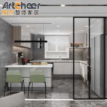 Modern Kitchen Cabinets for Mobile Homes with Roll-Up Doors