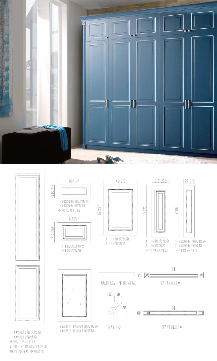 China Factory Home Furniture Melamine MDF Wood Bedroom Wardrobes