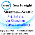 Express Service Van Shantou naar Seattle