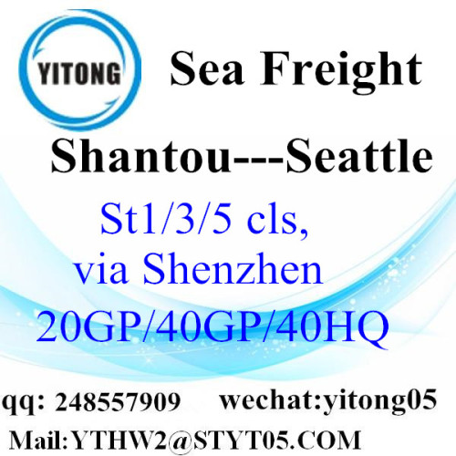 Shantou Sea Freight to Seattle