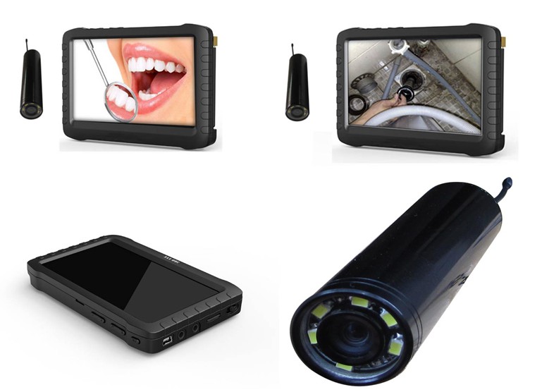 2.4GHz Wireless Borescope Camera with 5-Inch HD Mini DVR Receiver