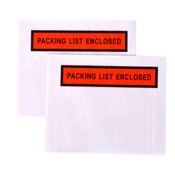 Custom Adhesive Document Pouches with Enclosed Packing Slips for Easy Shipping Labels