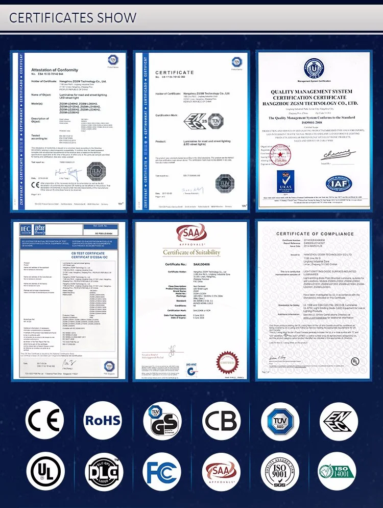 50W 55W LED Road Lamp for Public Street Lighting with ENEC Certificate