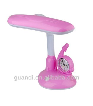 Student Pink Reading Lamp with clock time