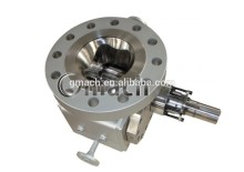 High pressure polymer melt discharge pump