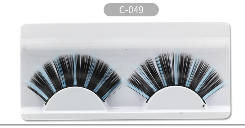 Colorful exaggerated false eyelashes with carton pattern