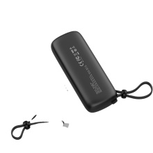 Portable Smooth Line Mobile Phone Charger - 10000mAh Power Bank with Cable
