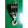 Steel Wheel Sheave Hook Type Hoisting Lifting Block