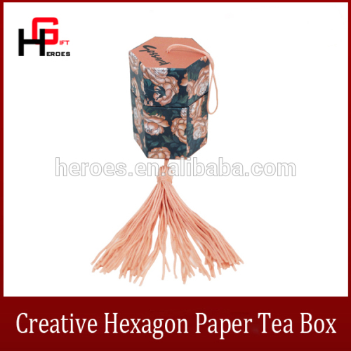 Trade Assurance Luxury Customized Packaging Creative Hexagon Paper Tea Box