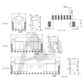 2.0mm Pitch 180 ° SMT Wafer Connector بدون Post