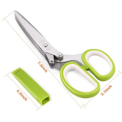 Herb Scissors Kitchen Cutting Shear with Safety Cover