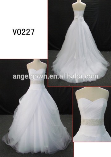 country western A-line chiffon wedding dress from guangzhou wedding dress factory