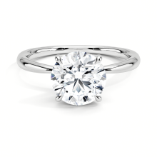 18K Gold Oval Lab Grown Diamond Engagement Ring | FLORAL JEWELRY