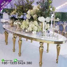 Stainless Steel Wedding Decor Tables - Cheap Price Luxury Oval Tables for Events