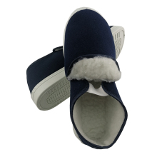 Navy Blue Cleanroom Anti-static ESD Canvas Shoes with PVC Sole