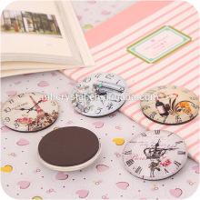 Vintage clock Refrigerator crystal glass magnet MH-QT0415