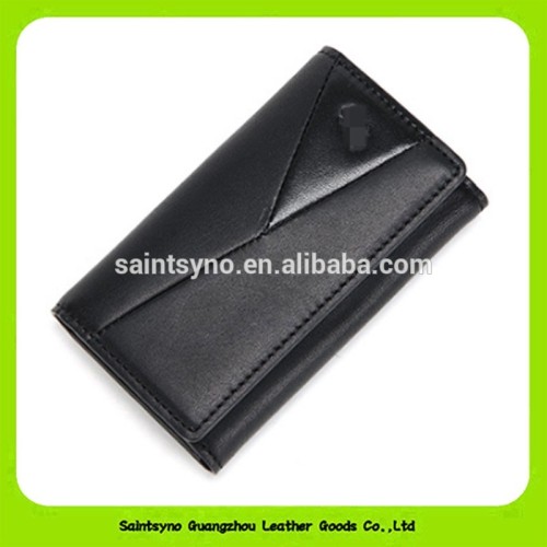 16694 Wholesale small zipper faux leather key pouch / key holder wallet