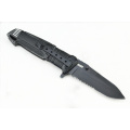 Coltello tascabile tattico nero con luce LED