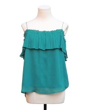 Women Chiffon Ruffle Sleeveless Top