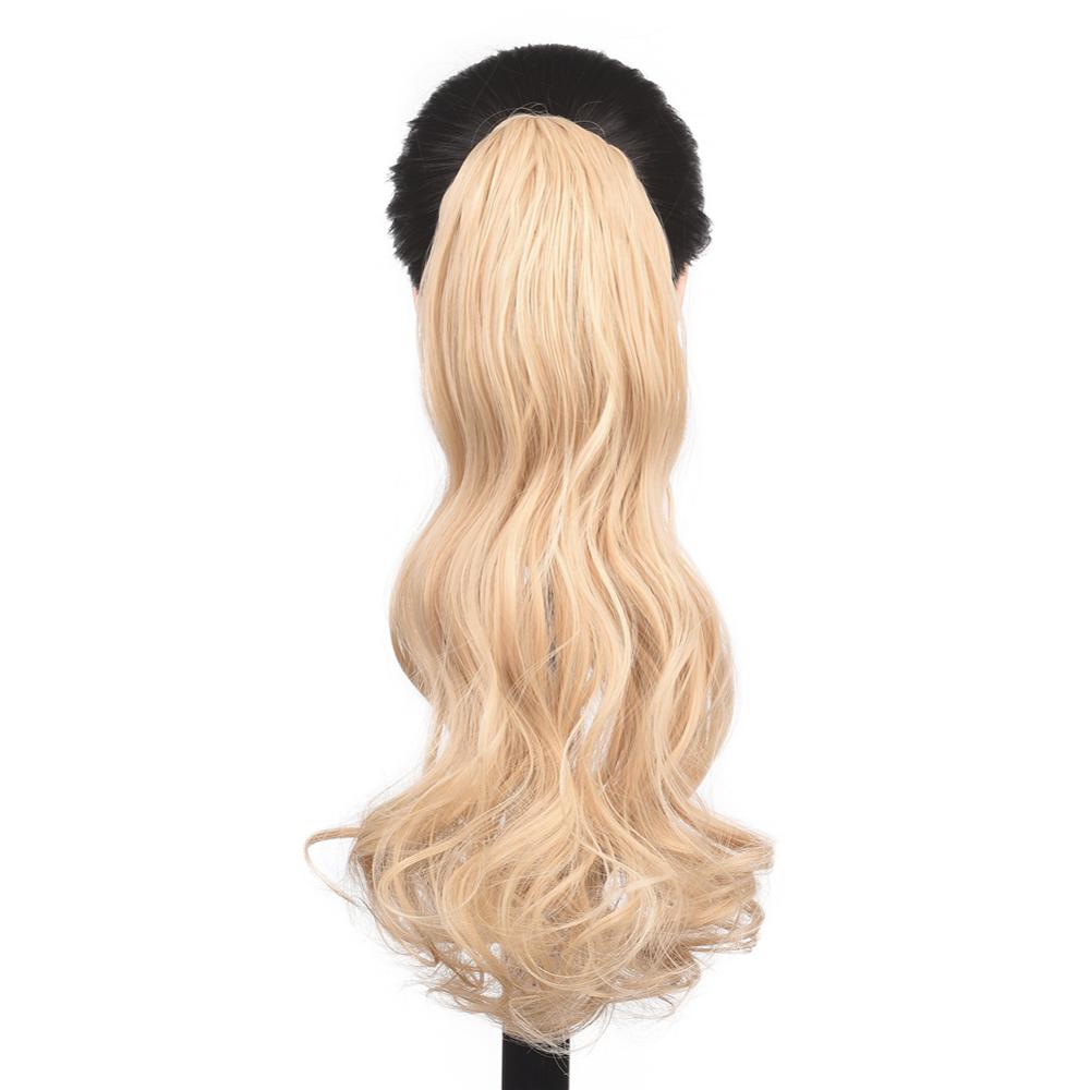 MYZYR 17inch Long Clip in P Onytail Hair Extension Wrap Around P Onytail Synthetic Fake P Ony Tail Hairpiece for Women 10-30days