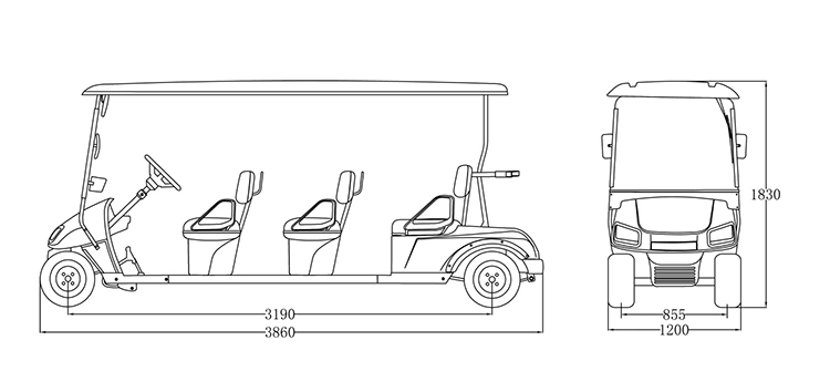 Hot Sale 6 Seater Electric Golf Cart for Golf Course