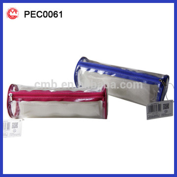 transparent clear wide use school exam stationery case